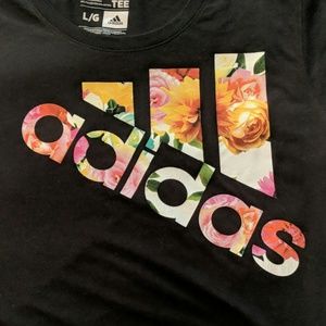 Adidas flower t-shirt